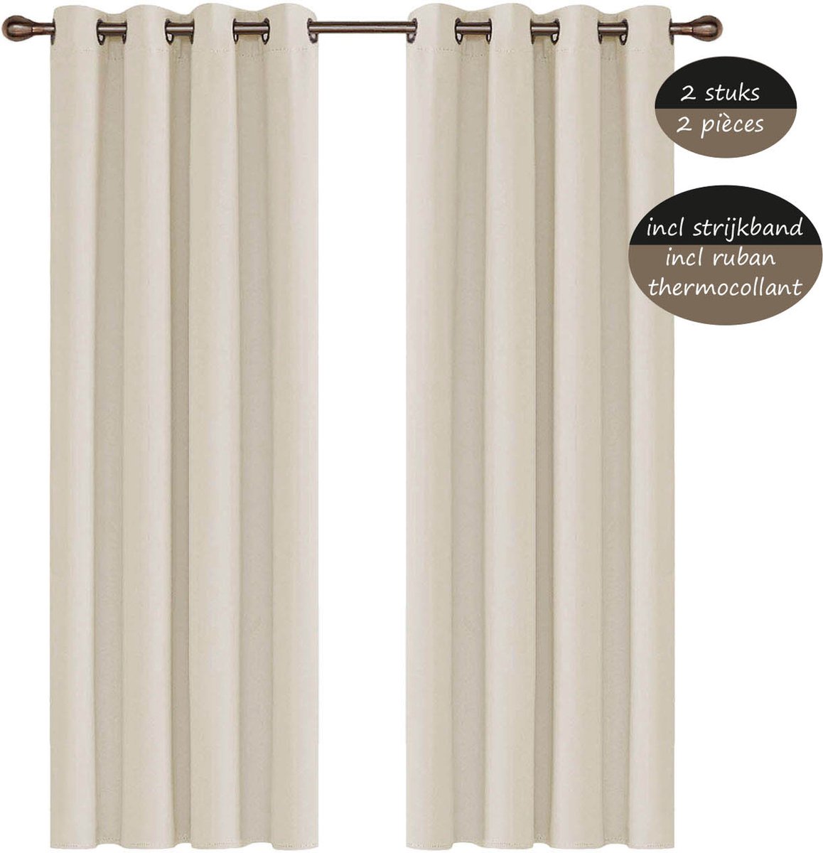 Ystyle Fluwelen Gordijnen Kant En Klaar Set Van 2, 140x260cm, Gordijnen