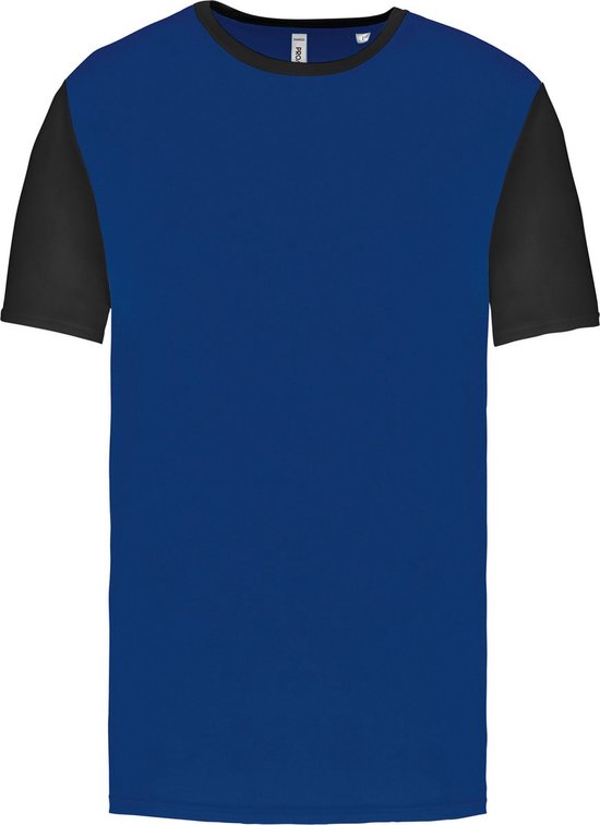 Tweekleurig herenshirt jersey met korte mouwen 'Proact' Royal Blue/Black - M