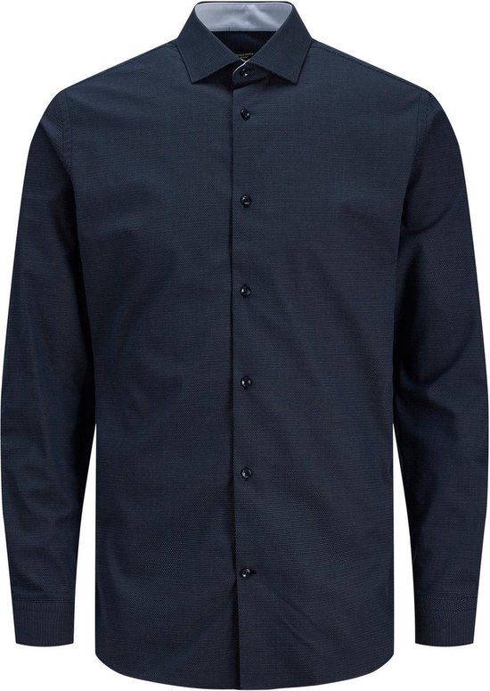 Jack & Jones Overhemd Jprblaparker Detail Shirt L/s Noos 12238034 Fit Mannen