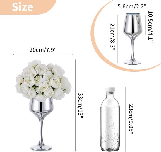 Vaas met kunstbloemen - Snuffelmarkt