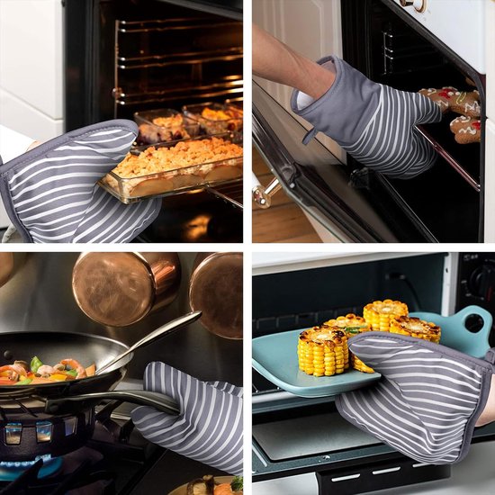 Multicolor Gedrukt Ovenwanten En Pannenlappen Sets Hittebestendige Antislip Oven Handschoenen Keukenwanten 3 stks Voor Keuken Koken Bakken BBQ