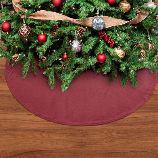 Foto: Dutch decor kerstboomrok lumi 120cm biking red