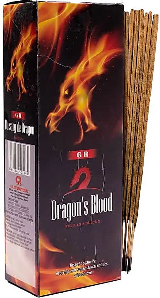 Yogi & Yogini Wierook Dragon Blood (drakenbloed) hexagram pak zwart/bruin