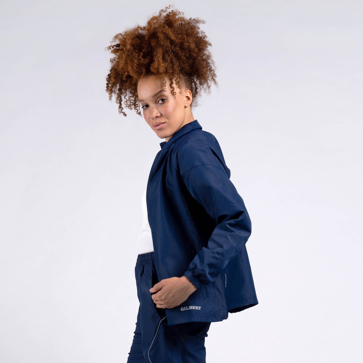 Gilbert Netball Blaze Track Top - W 18 - Navy