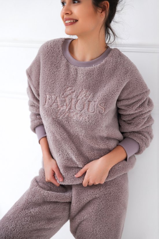 Sensis Pyjama d'hiver chaud pour femme Adultes en polaire interlock à  manches longues