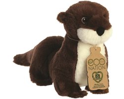 Aurora Otter knuffel - pluche rivier otter - bruin - 34 cm - waterdieren thema