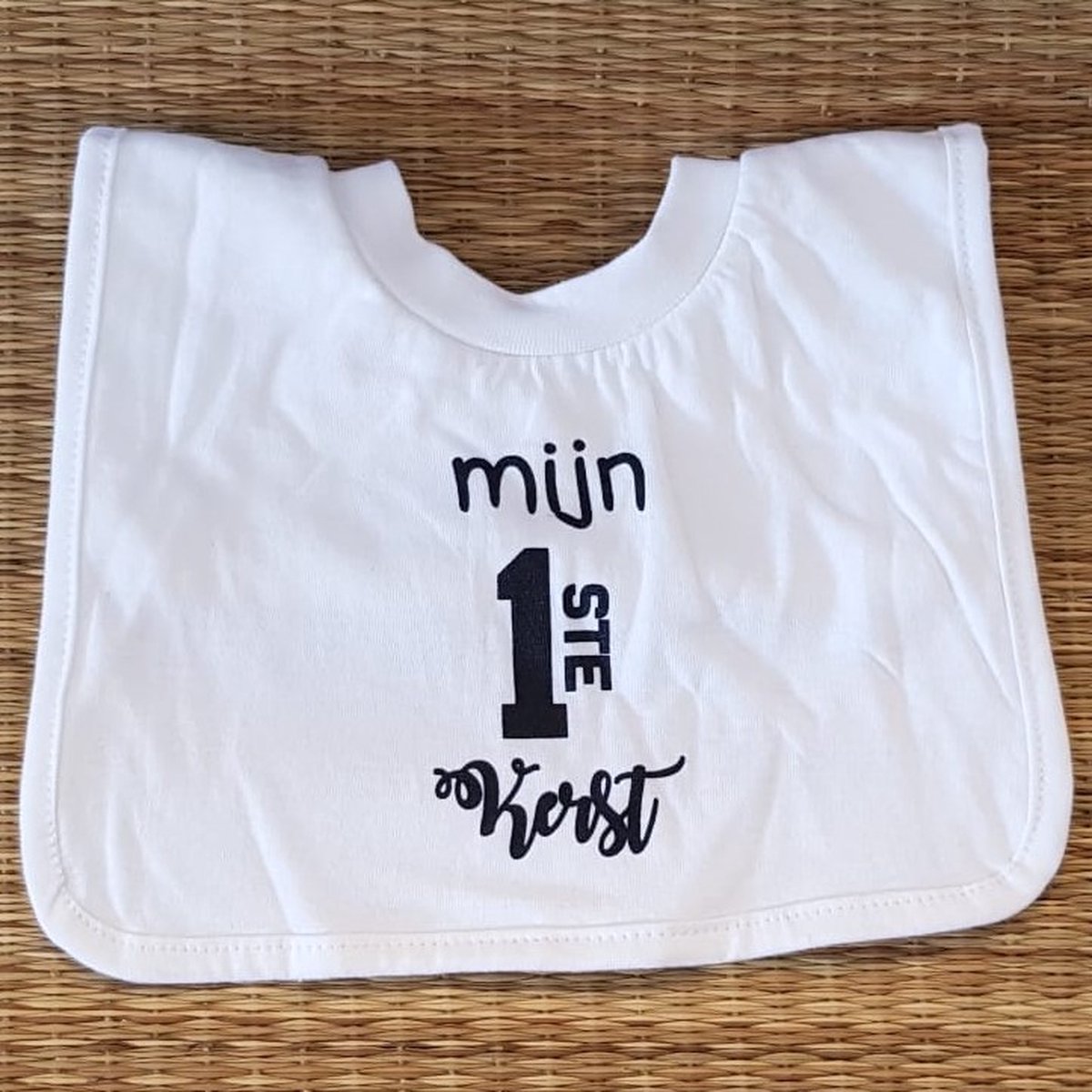 Baby slabbetje cadeau tekst mijn eerste kerstmis zwangerschap bekendmaking aankondiging voor de liefste aanstaande geboorte gaat worden jullie worden zwangerschapsaankondiging