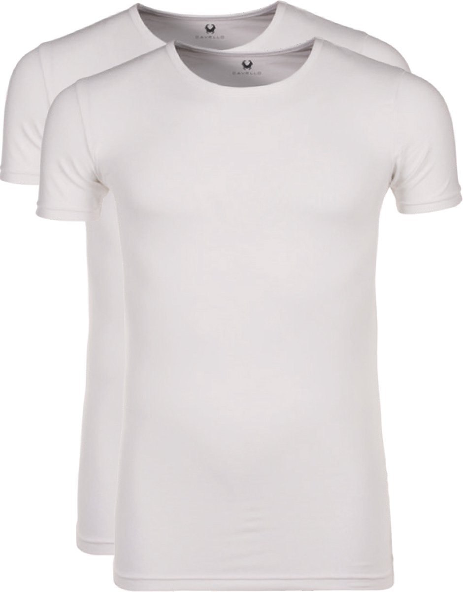 Cavello T-shirt Wit ronde hals
