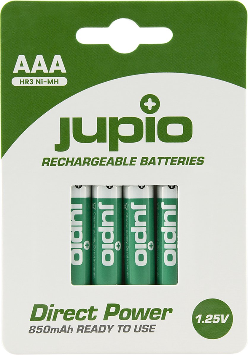 Jupio Rechargeable Batteries AAA 850 mAh 4 pcs DIRECT POWER VPE-10 - Batterijen Oplaadbaar
