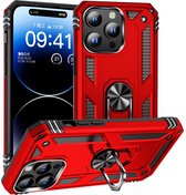 Coque pour iPhone 15 Pro - Coverup Ring Kickstand Back Cover - Rouge