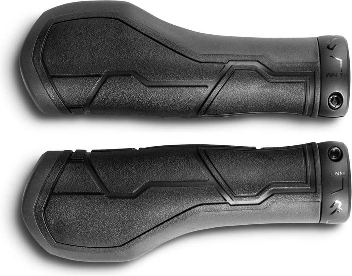 CUBE Natural Fit Handvaten L - Handvatten fiets - Handgrepen - Alle terreingrepen - Grip - Shock X technologie - Druk verlagend - Zwart - Large