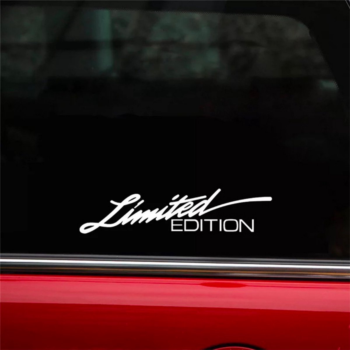 2 Stks Limited Edition Embleem Auto Badges Sticker Decal Fit Voor Auto Moto Truck (ZWART
