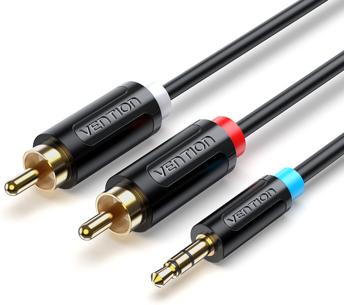Vention BCLBH audio kabel 2 m 3.5mm 2 x RCA Zwart