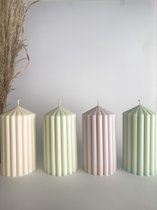 Ribbed Pillar kaars | Molivin Aesthetic candles