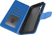 Geschikt voor Samsung Galaxy A14 4G en 5G Wallet Case Video-ondersteuning Blauw