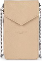 Lancaster Paris Smartphone Clutch - Telefoontasje - Beige - Leer