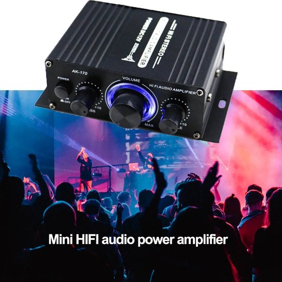 Mini Versterker - Hi Fi Audio Amplifier - Voor Home Cinema - Club Speakers - Merkloos