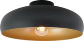 Bol.com EGLO Mogano Plafondlamp - E27 - Ø 40 cm - Mat Zwart / Mat Goud aanbieding
