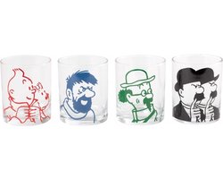 Kuifje Set met 4 Glazen
