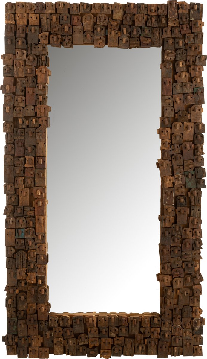 J-Line spiegel Syma - hout/glas - naturel - large - 100 x 180 cm