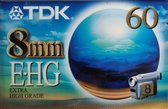 TDK E-HG 8mm 60 Minuten cassette