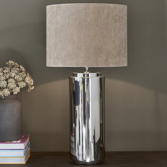 Riviera Maison Lampe de Table, Grand Pied de Lampe, Lampe de Décoration - Lampe de Table RM Bahloe - Argent - Aluminium