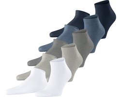 Esprit Solid-Mix 5-Pack duurzaam organisch katoen multipack sneakersokken heren veelkleurig - Maat 40-46