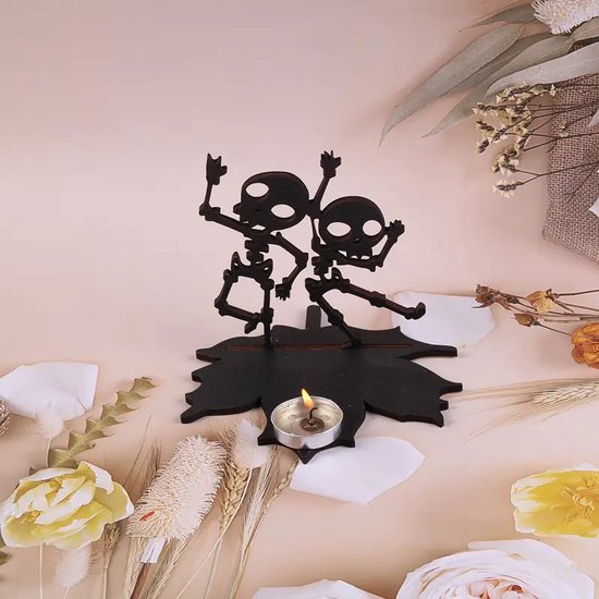décoration d'Halloween - poupée de bougie de décoration de skelet d'Halloween - décoration d'Halloween