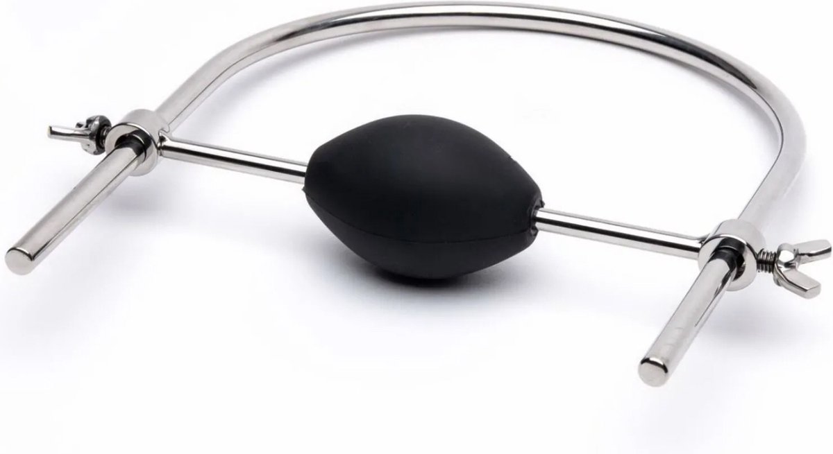 Black Label - Solid Bond - Beugel Ball Gag met Schroefmoeren