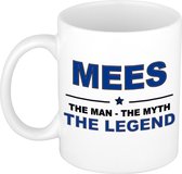 Nom cadeau Mees - L'homme, le mythe la légende tasse à café / tasse 300 ml - nom / noms tasses - Cadeau pour anniversaire / fête des pères / retraite / succès / merci