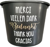 Cadeau Emmer-Bedankt-Thank You-12 liter-zwart-cadeau-geschenk-gift-kado-Bedanken