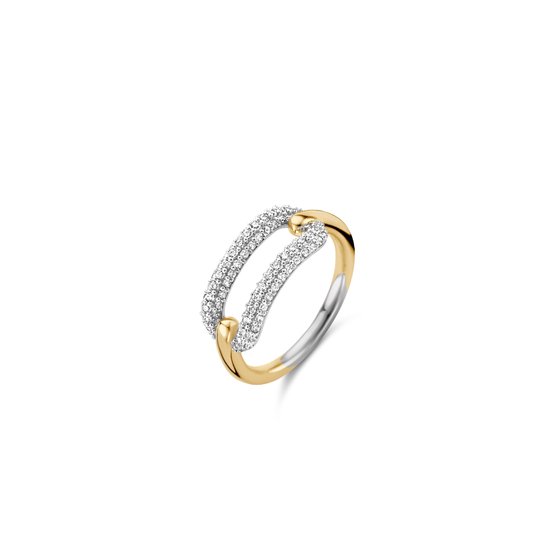 Ring femme TI SENTO - Argent 925 - Zircone plaquée or jaune - Taille 19,75 mm / taille 62 - 12228ZY