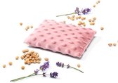 Sensillo Baby - Kersenpitten zak / Kruik tegen krampjes Minky Hoes - Lavendel Geur - Kruik gevuld met Kersenpitten 13 x 16 cm - Roze