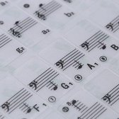CHPN - Pianostickers - Stickers voor piano - Pianoles - Toetsen Keyboard - Noten - Voor Beginners - Eenvoudig Muziek Noten Lezen & Spelen - Piano Stickers! - Universeel - Zwart/Wit