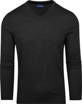 Convient - Pull Mérinos V - Col Anthracite - Homme - Taille L - Coupe Slim