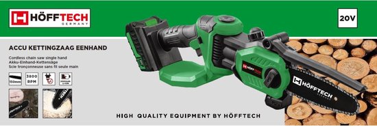 Hofftech Accu kettingzaag - eenhandig - 20V - verstelbare handgreep - batterij-indicator - lichtgewicht - 1,7 kg van Hofftech — afbeelding 2