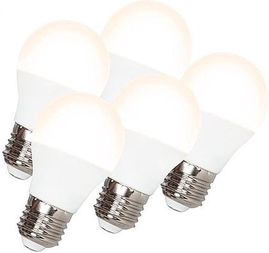 5 stuks LED lamp 3watt - Warm Wit (vergelijkbaar met een 25 watt peertje/gloeilamp) - E27 fitting - 5x3w WW