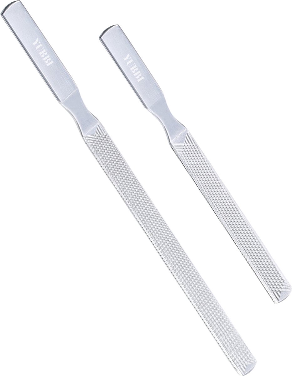 Goedkoopste YUBBI 2 Stuks Professionele Nagelvijlen - Nagelvijl - Nail File - Diamand Grit - Zilver