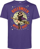 T-shirt Witch Night | Halloween Kostuum Volwassenen | Halloween | Foute Party | Paars | maat 3XL