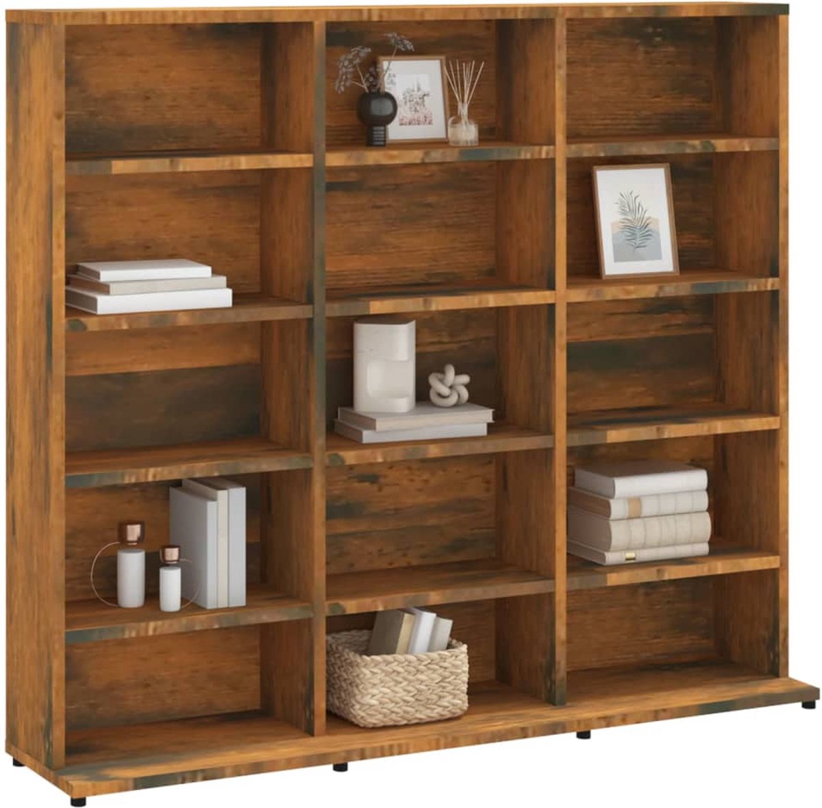 Meuble CD The Living Store - s - Espace de rangement CD/DVD - 102 x 23 x  89,5 cm 