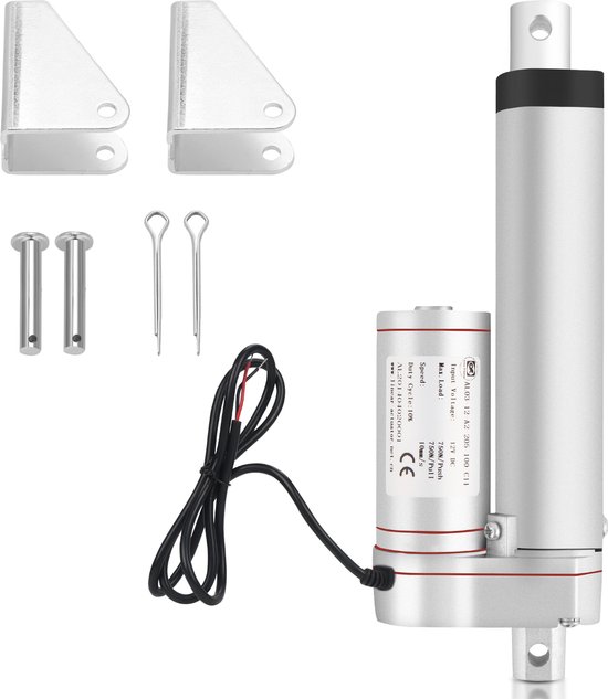 ARF03 Heavy Duty Linear Actuator 150kg12V/24V Adjustable Stroke 50-800mm,4mm/s Speed with U-Bracket for Solar/Medical/Industrial - 13
