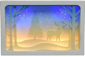 Lumineo led winterlandschap - 15 x 20 cm - Kerst - Decoratie - Werkt op batterijen
