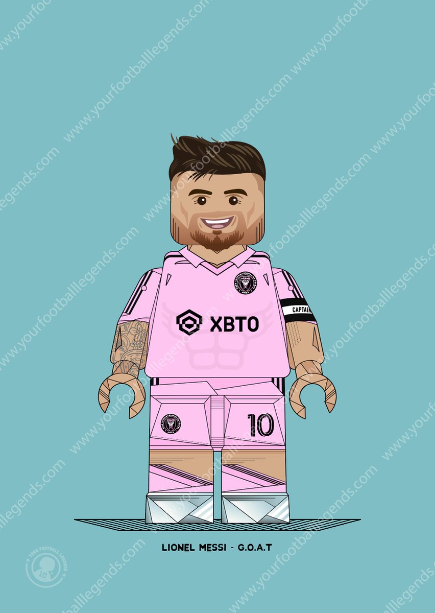 Poster Lionel Messi - A4 297x210mm - Inter Miami CF - Voetbal - Your Football Legends - Posters
