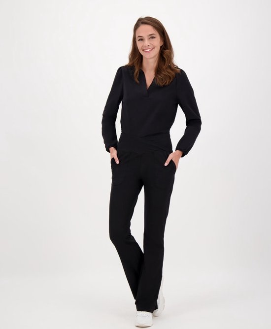 Top noir Je m'appelle - Femme - Tissu voyage - Taille XS - 6 tailles disponibles