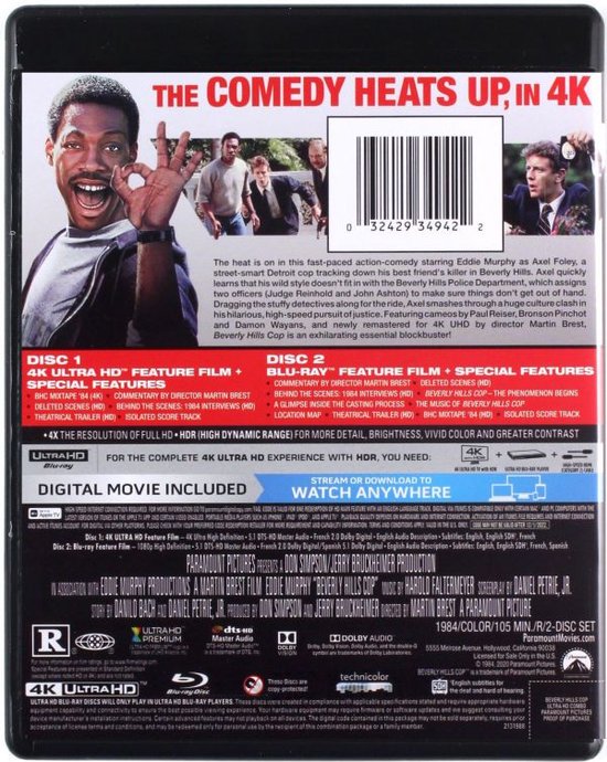 Beverly Hills Cop [BluRay 4K]+[BluRay], John Ashton Dvd
