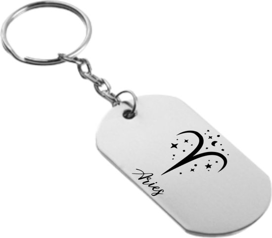 Akyol - ram sleutelhanger - Sterrenbeeld - familie vrienden - cadeau - 54 x 29mm