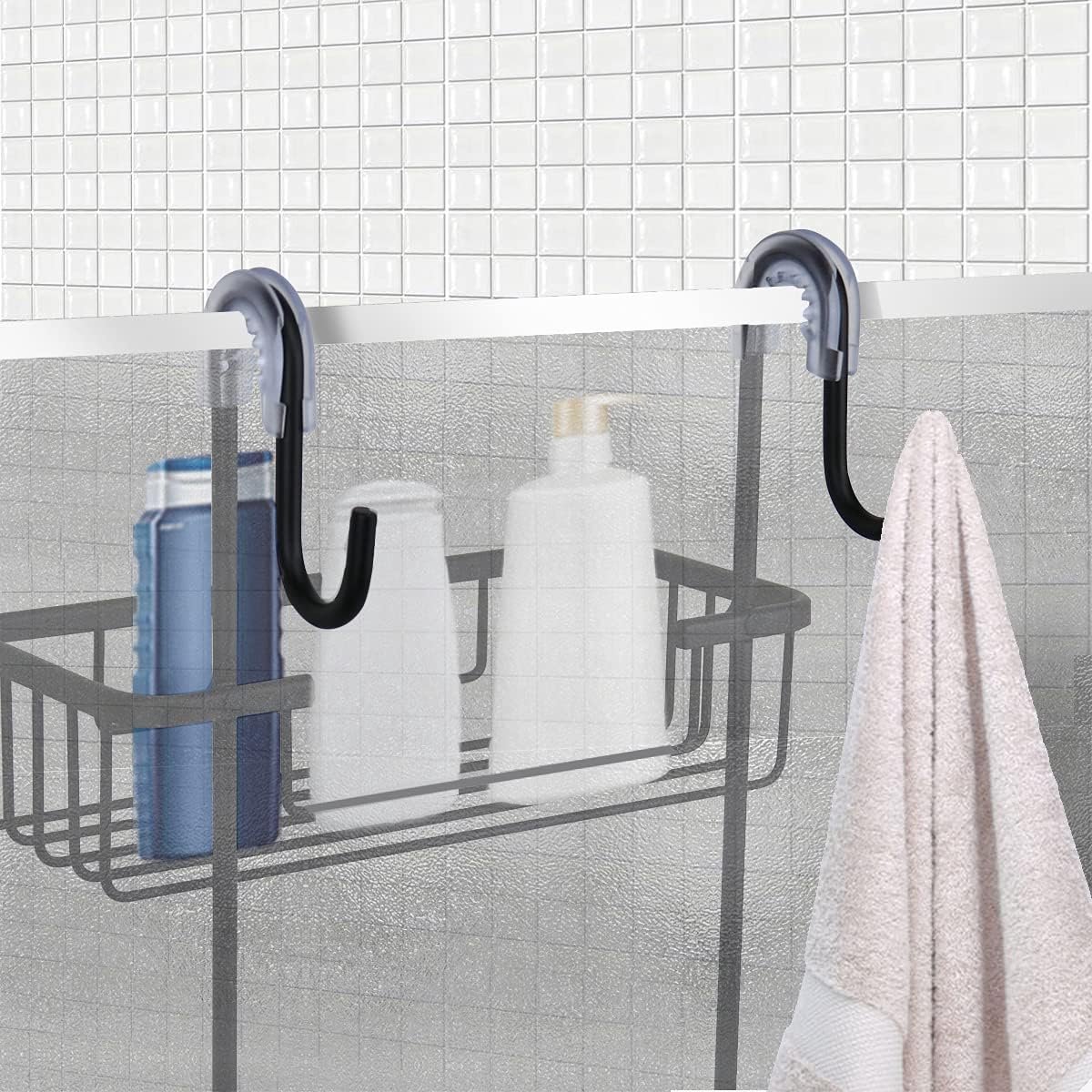 Panier de douche pour porte basculante, 3 niveaux, inox, panier de  rangement pour