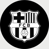 FC Barcelona Schilderij - Logo - Voetbal - UEFA - Champions League - Muurcirkel - Poster - Wanddecoratie op Aluminium (Dibond) - 40x40cm - Inclusief Gratis Ophangsysteem
