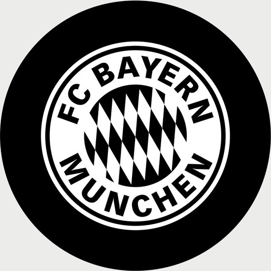 Bayern München Schilderij - Logo - Voetbal - UEFA - Champions League - Muurcirkel - Poster - Wanddecoratie op Aluminium (Dibond) - 60x60cm - Inclusief Gratis Ophangsysteem