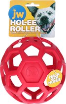 JW HOL-EE ROLLER – Hondenspeeltje - Hondenspeelgoed - Hondenbal - L - Ø 15 cm - Natuurrubber - Rood
